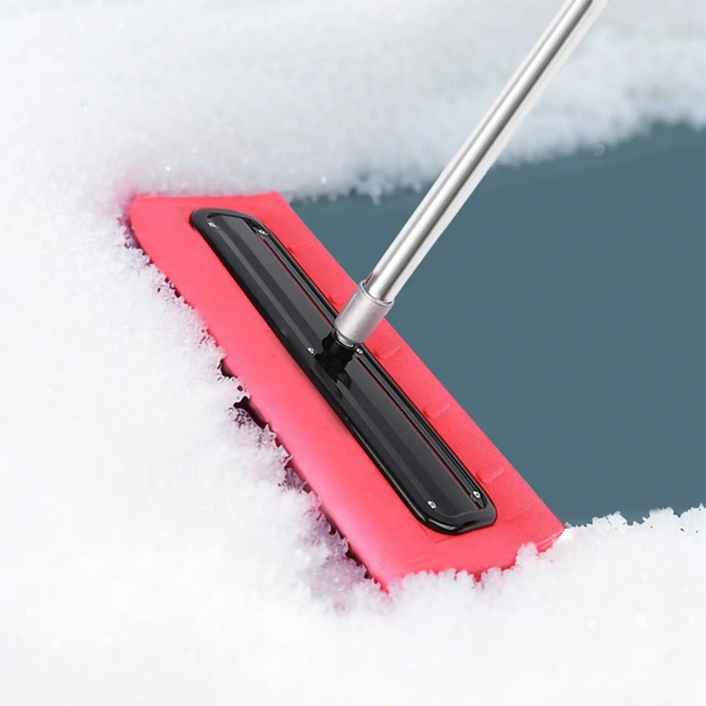 Snow Brush Foam Head Roof Rake Lightweight Snow Removal Tool for Vehicles Pink