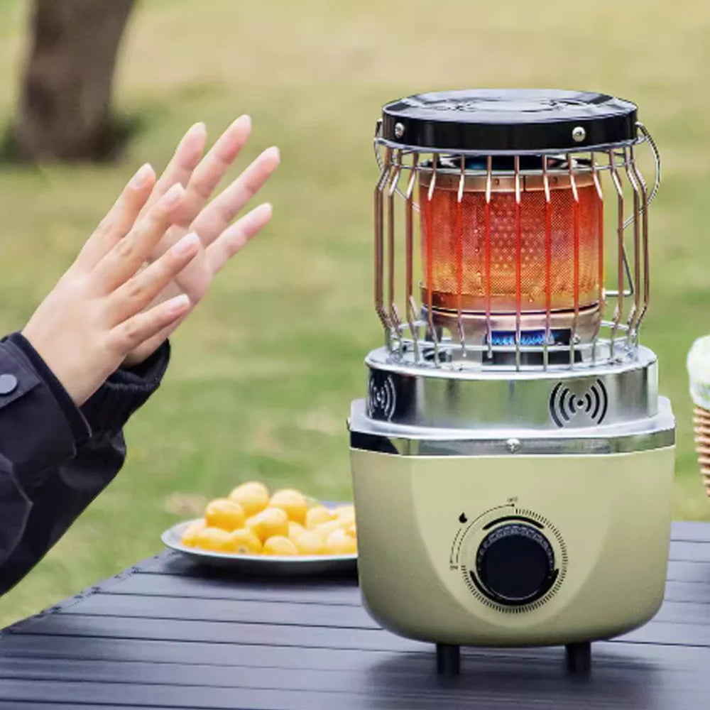 Portable Outdoor Cooking Stove 2300W Camping Cooker with Carry Storage Bag – Khaki