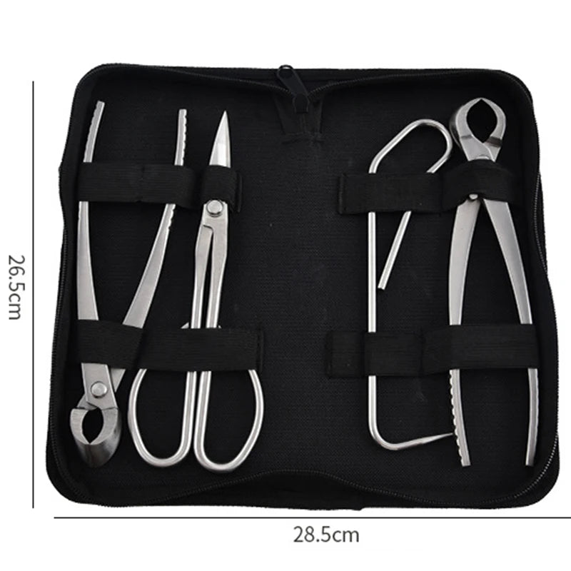 Bonsai Pruning Shears Set – 4-Piece Hand Pruner Scissors for Gardening & Tree Trimming