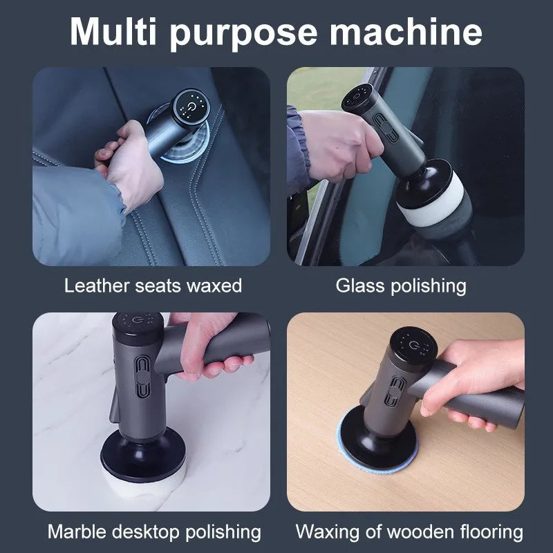 Car Polisher 4000mAh Cordless Waxing Machine 20000RPM Alloy Gear Polishing Tool