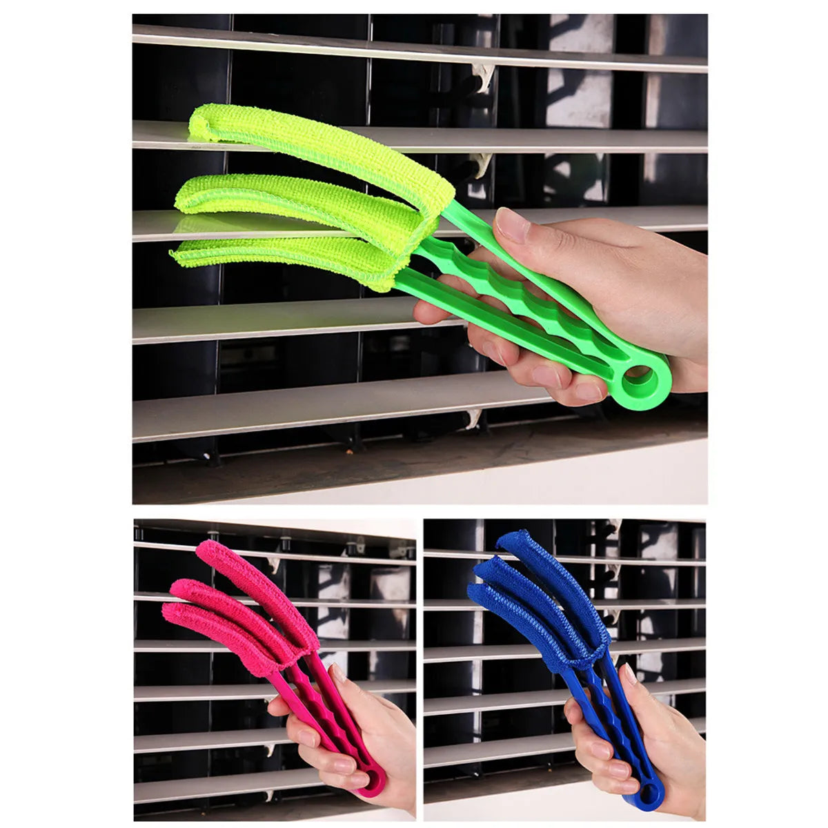 Cleaning Brush Set 4pcs Multi Purpose Duster for Blinds Air Vent Car Interior - Random Color