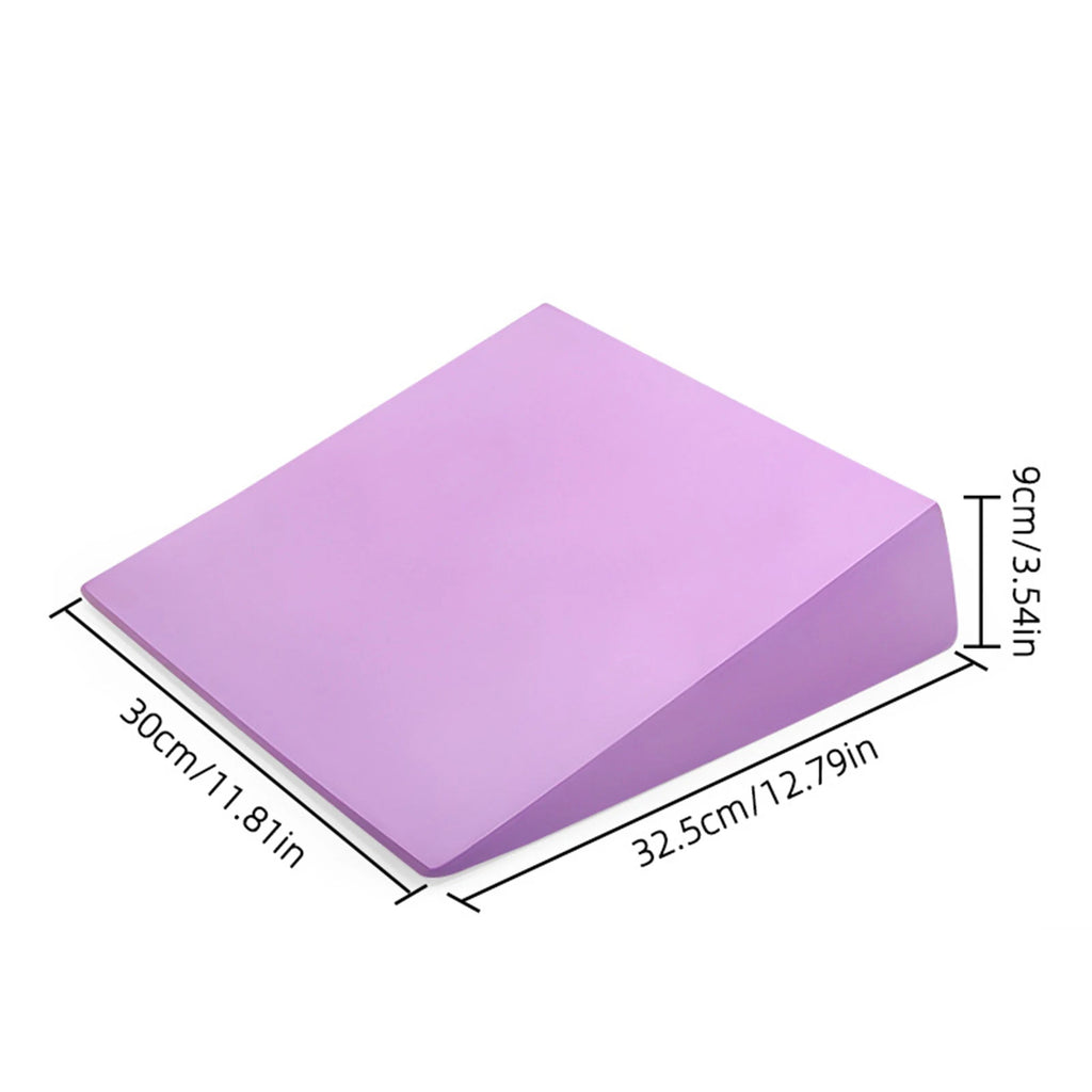 Squat Wedge Block Non Slip EVA Slant Board 32.5x30x9cm Portable Calf Stretch and Balance Trainer - Purple