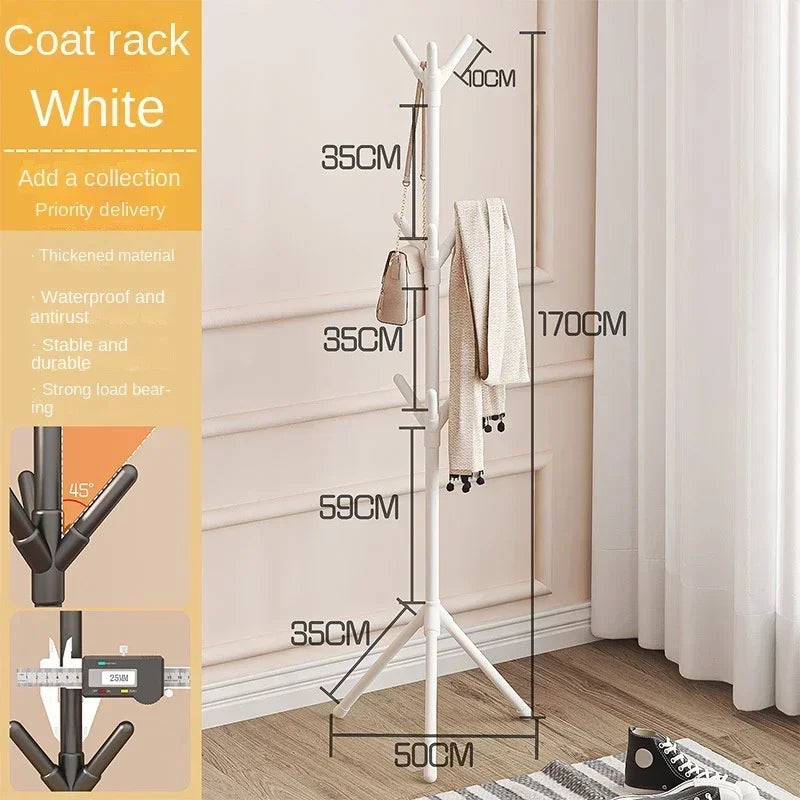Coat Rack Stand 170 cm Floor Standing Tree Branch Hat and Clothes Hanger - White