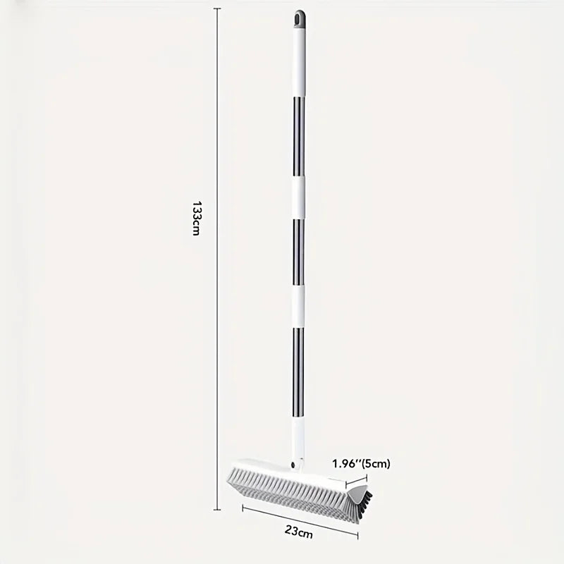 Floor Brush 133cm Long Handle Bristle Scrubber with 180° Rotating Head for Bathroom Kitchen