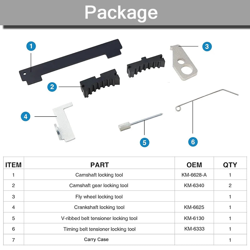 Engine Timing Alignment Tool Kit Multi-Function Camshaft Gear Locking Set for 1.6L-1.8L Engines