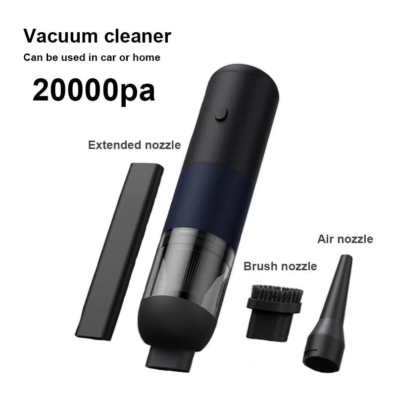 Handheld Vacuum Cleaner Cordless 20000Pa Mini Dust Cleaner 3 in 1 120W Black