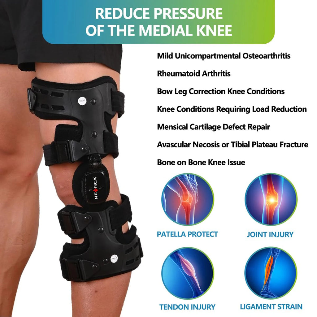 Adjustable Knee Brace Support Heavy Duty Hinged Stability Trainer for ACL Meniscus Joint Protection - Right