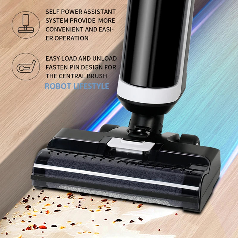 Wet Dry Vacuum Cleaner Cordless Floor Washer 14000Pa Self-Cleaning Vacuum Mop – White