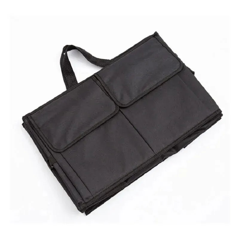 Car Boot Organiser 54 cm Collapsible Cargo Storage Box with Handles - Black