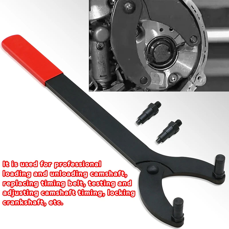 Heavy Duty Engine Timing Locking Sprocket Adjustable Wrench Camshaft Pulley Holder Tool Kit