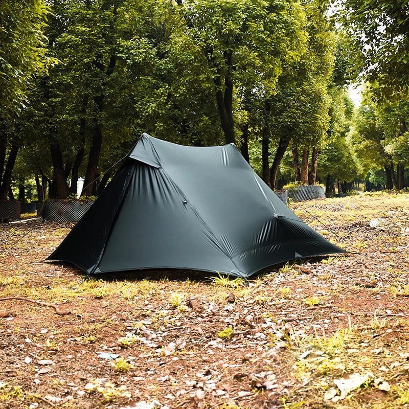 Camping Tent 2 Person Ultralight 1180g 15D Silicone Nylon Waterproof Backpacking – Gray