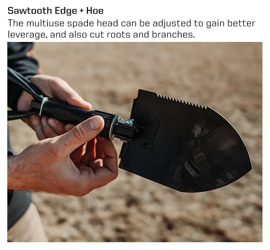 Folding Shovel Multitool – Heavy Duty Outdoor Entrenching Tool for Camping, Gardening & Survival
