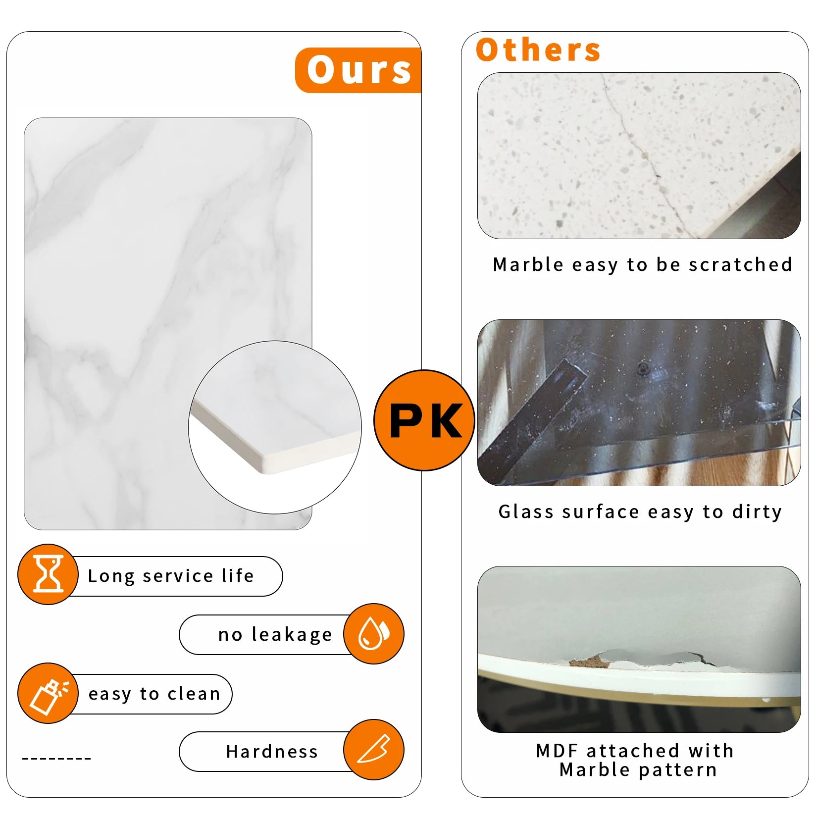 Side Table 40cm Round Marble Look Sintered Stone Top Metal Frame – Gold and White