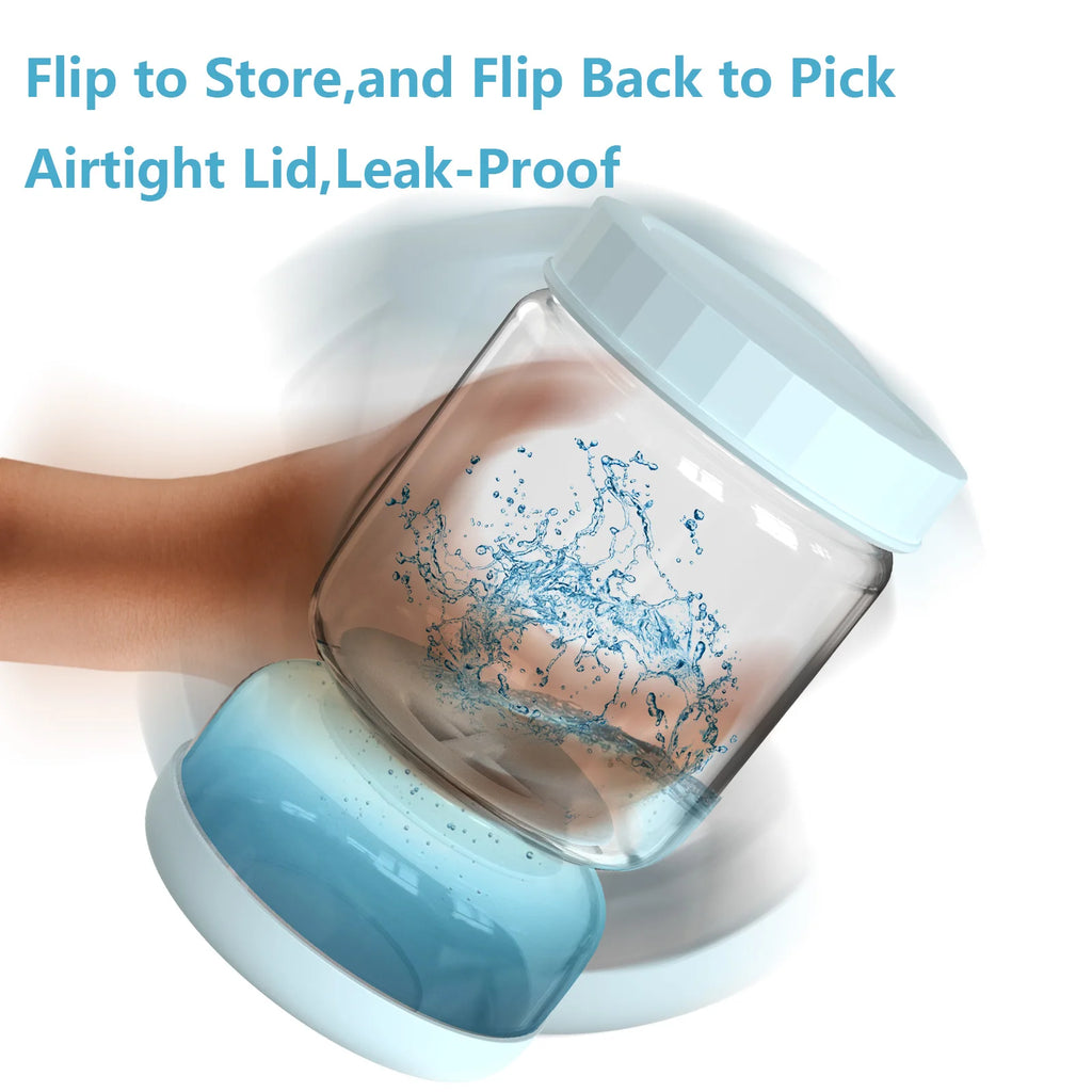 Pickle Jar 1000mL Glass Food Storage Container with Flip Strainer and Liquid Separator for Kitchen