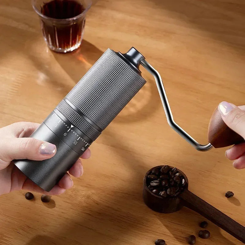Manual Coffee Grinder 7 Core Stainless Steel Espresso Grinder - Gray