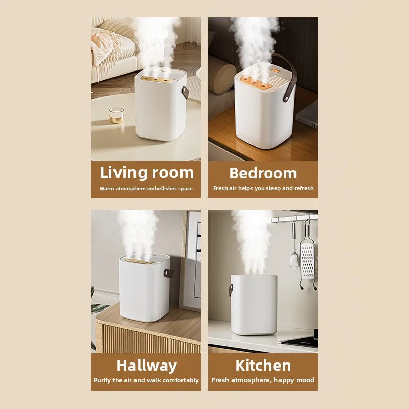 Three Nozzle Humidifier 1.8 L USB Quiet Mist with Night Light - Green