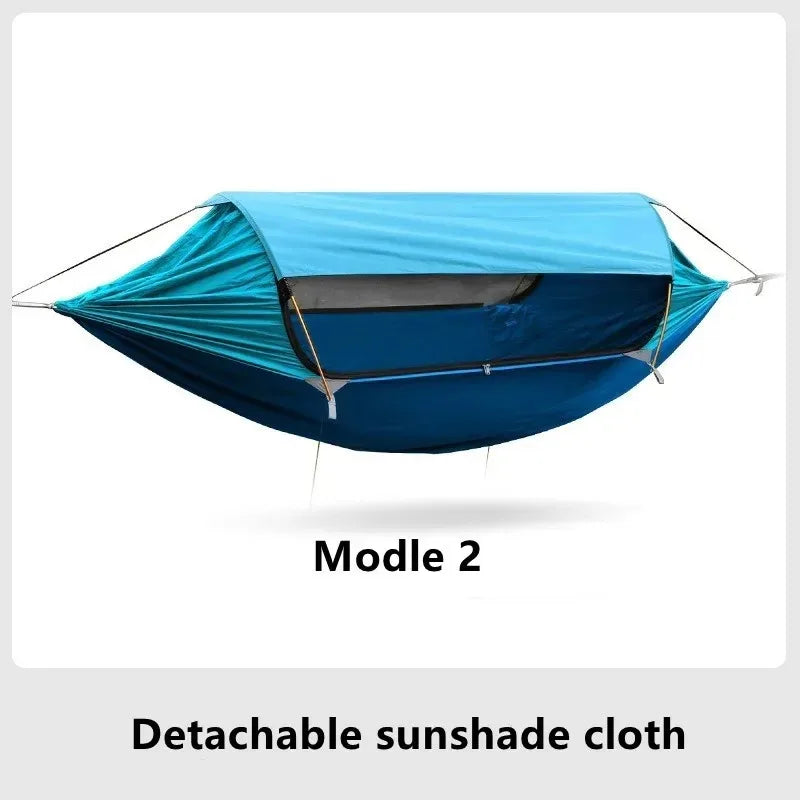 Camping Hammock with Mosquito Net Waterproof Canopy Double Person - Blue