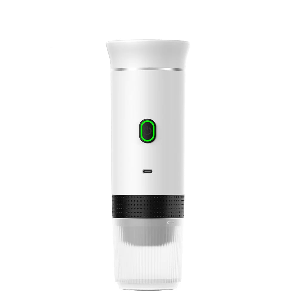Wireless Portable 3-in-1 Espresso Coffee Machine for Car, Home, and Travel - White