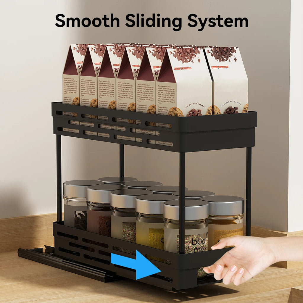 Bathroom Storage Box Wall Mounted Dustproof Cosmetic Organiser Adhesive Holder Reusable Rack - Black