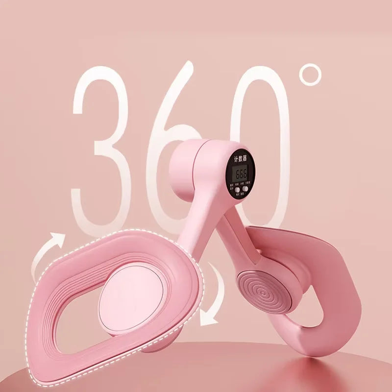 Pelvic Floor Trainer Non Slip Thigh Exerciser Portable Leg and Core Strength Training Tool - Smart Counting