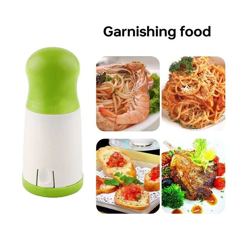 Manual Stainless Steel Herb Grinder Vegetable Chopper Pepper Parsley Cutter – Green