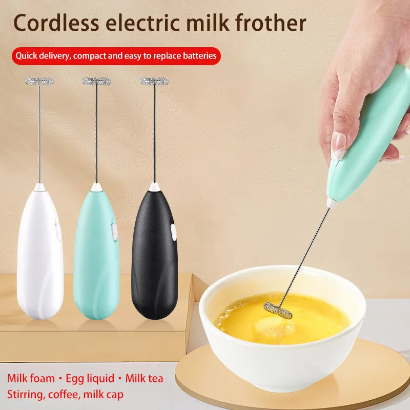 Electric Milk Frother 8000RPM USB Rechargeable Coffee Foam Maker – Green