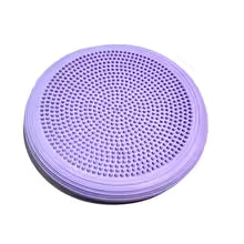Balance Pad Inflatable PVC 34cm Wobble Cushion with Massage Surface and Pump for Core Training - Purple