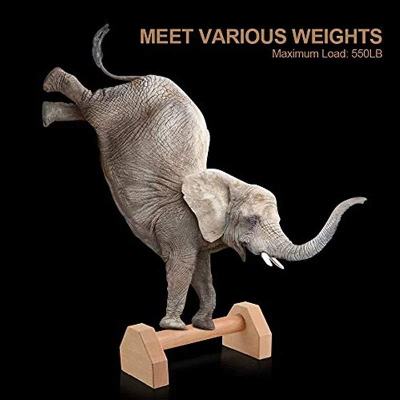 Wooden Push Up Bars Non Slip Parallettes Stand Heavy Duty Home Strength Training - 1 Pair
