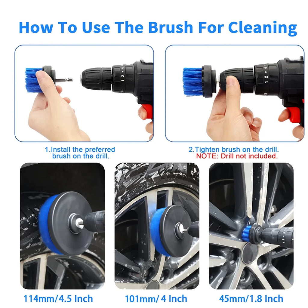 Car Detailing Kit 26 Piece Interior and Wheel Cleaning Brush Set with Wash Accessories