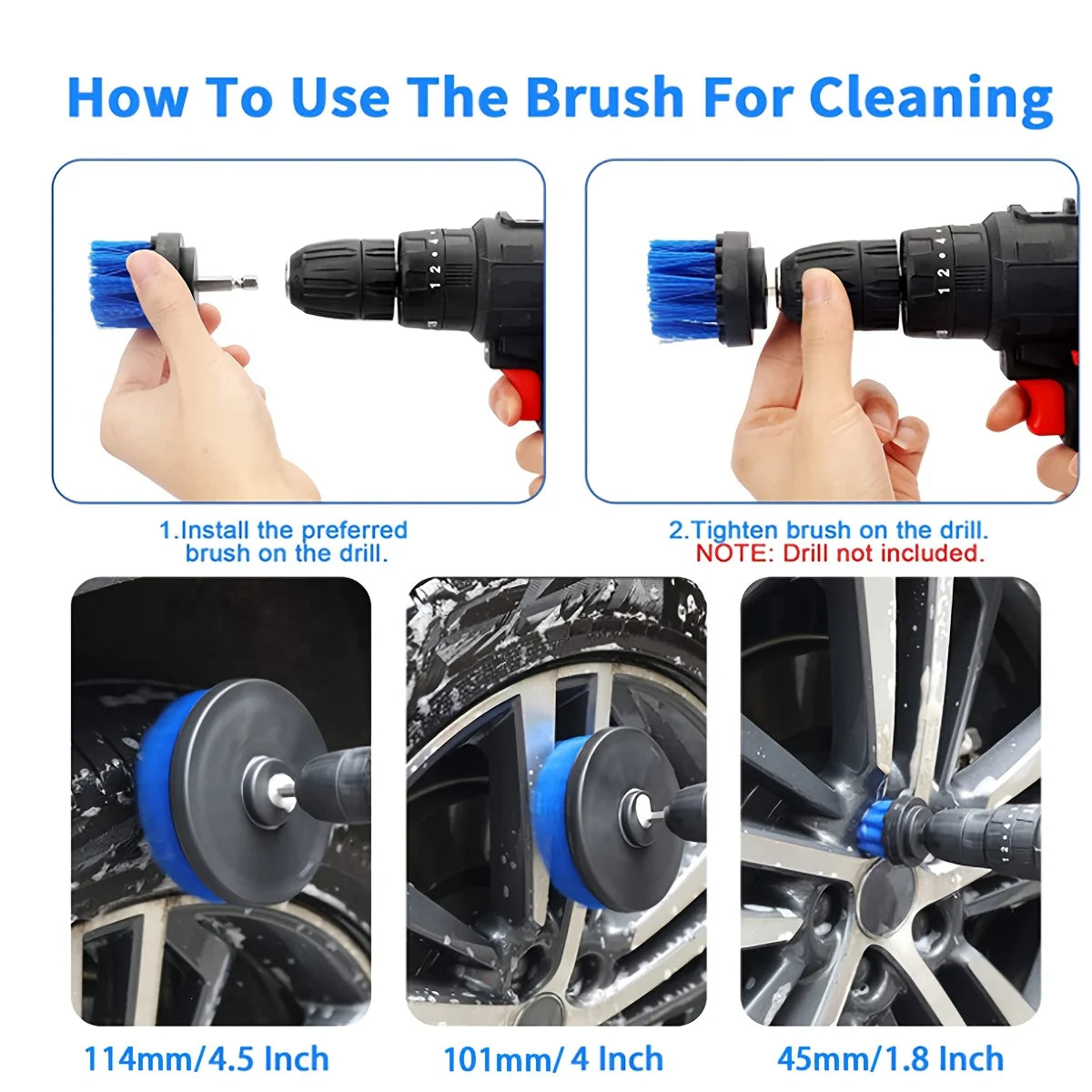 Car Detailing Kit 26 Piece Interior and Wheel Cleaning Brush Set with Wash Accessories