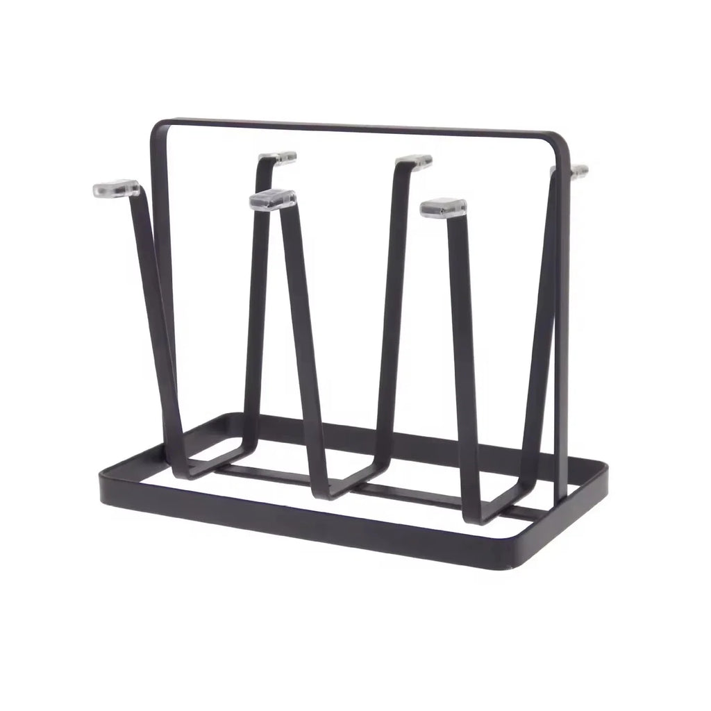 Cup Drying Rack Countertop Mug Holder Organizer with Drainage Tray and 6 Hooks – Bronze