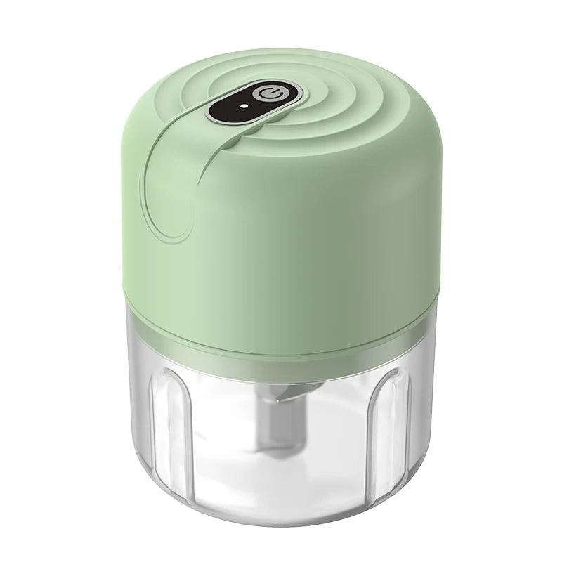 Electric Food Chopper 250mL USB Rechargeable Mini Garlic Meat Vegetable Grinder – Green