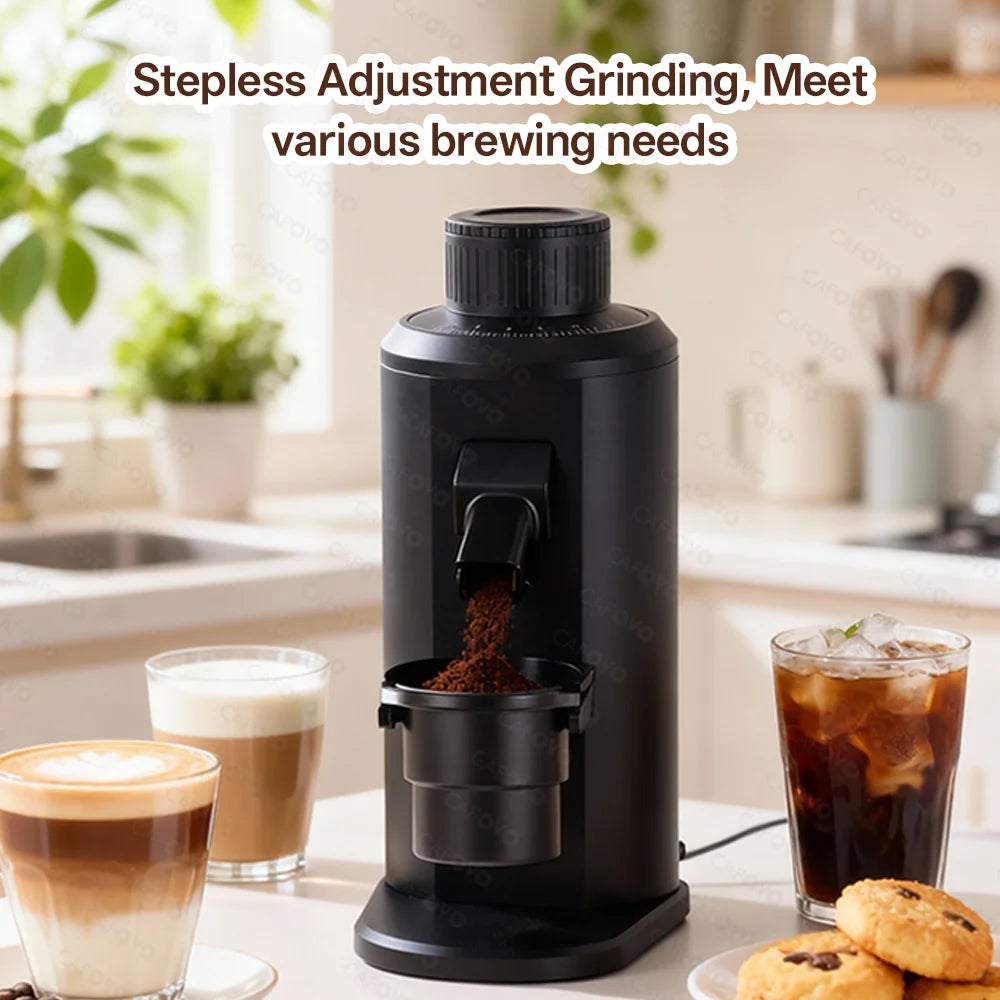 Electric Coffee Grinder 800W Single Dose Flat Burr Coffee Mill – White
