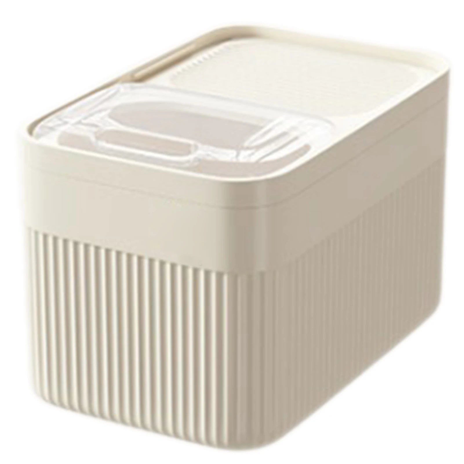 Pet Food Storage Container 15L Airtight Dry Food Bin Moisture Resistant Locking Lid – Cream