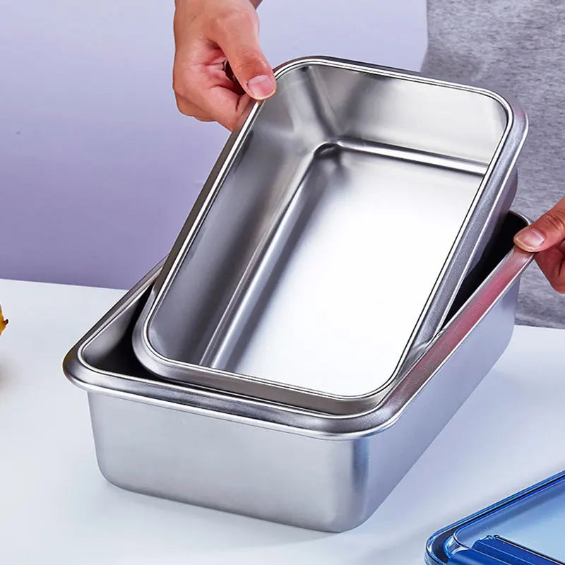 2000ml 316 Stainless Steel Lunch Box Leakproof Food Storage Container with Airtight Lid
