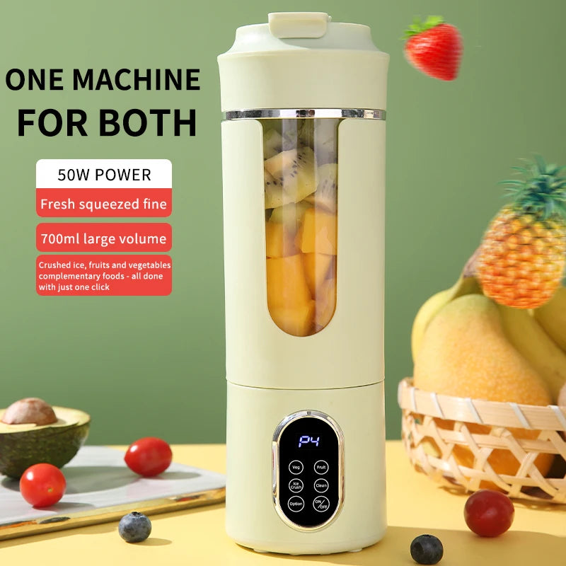 Juicer Cup USB Rechargeable Portable Juice Maker with Compact Design - Green