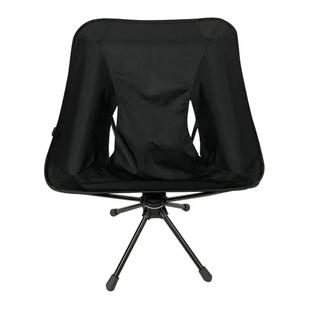 Camping Chair 360° Swivel Foldable Portable Outdoor Chair 7075 Aluminium Frame with Carry Bag - Black