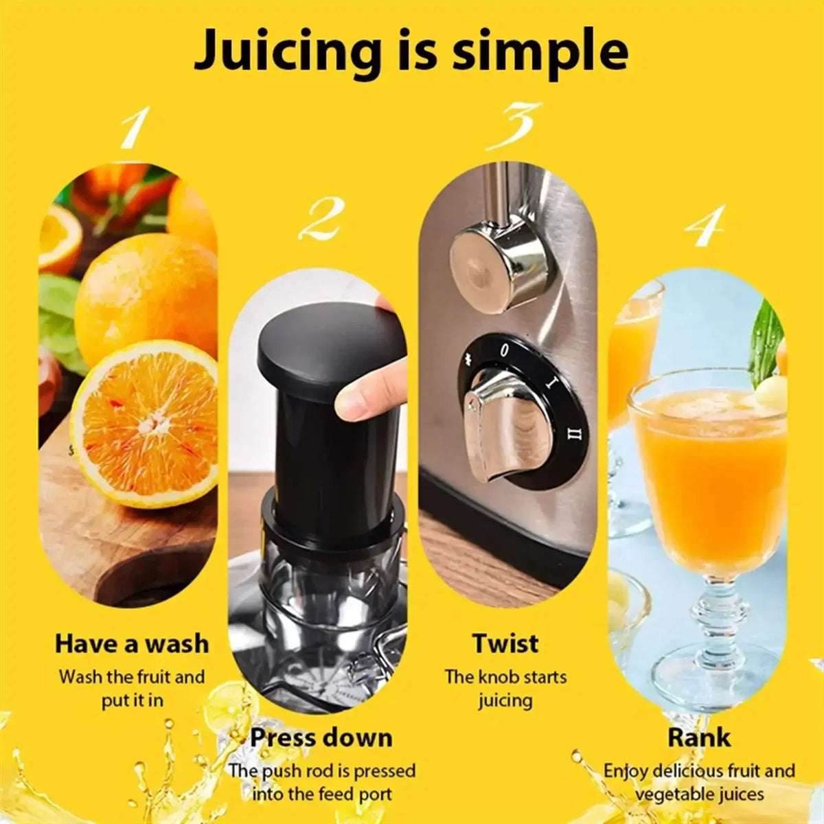 Centrifugal Juicer 800W 2 Speed Stainless Steel Fruit Vegetable Extractor - Red