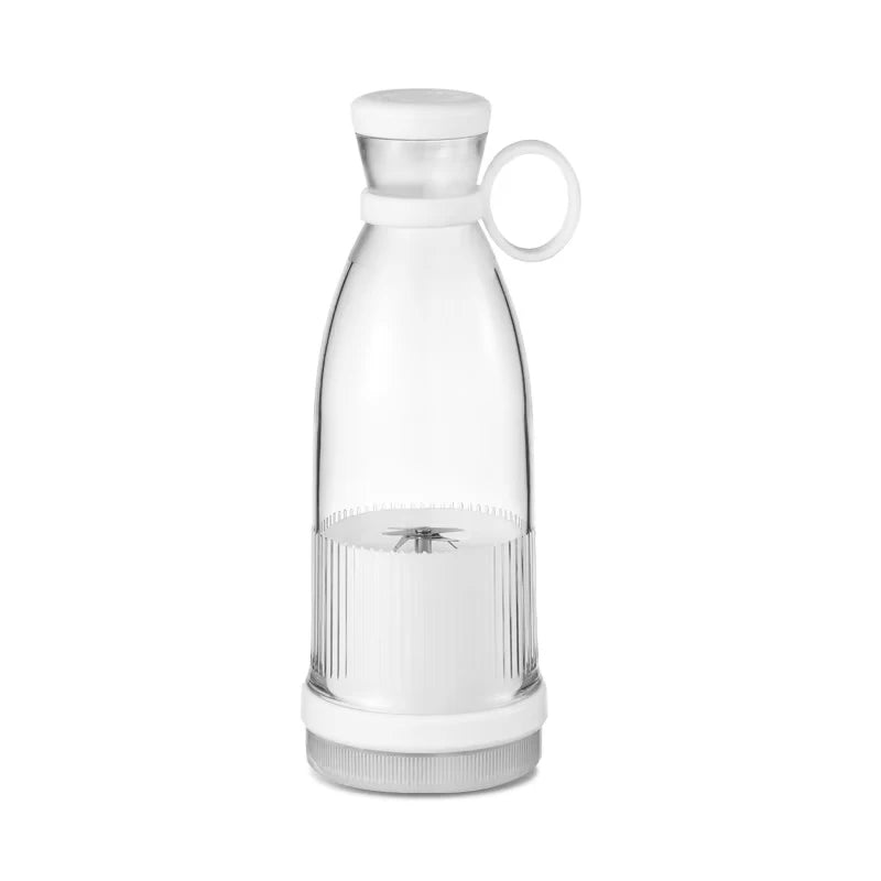 Portable Electric Juicer Cup 6-Blade USB Rechargeable Fruit Blender – White