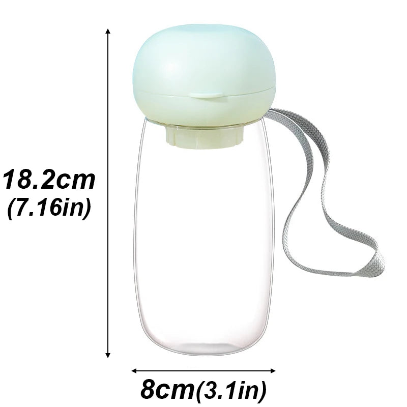 Pet Travel Bowl 500mL Collapsible 2 in 1 Food and Water Cup Portable Outdoor Feeder - Green