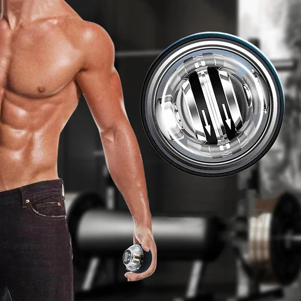 Wrist Power Gyro Ball Self Starting Forearm Strength Trainer LCD Display Grip Exercise Tool - Black