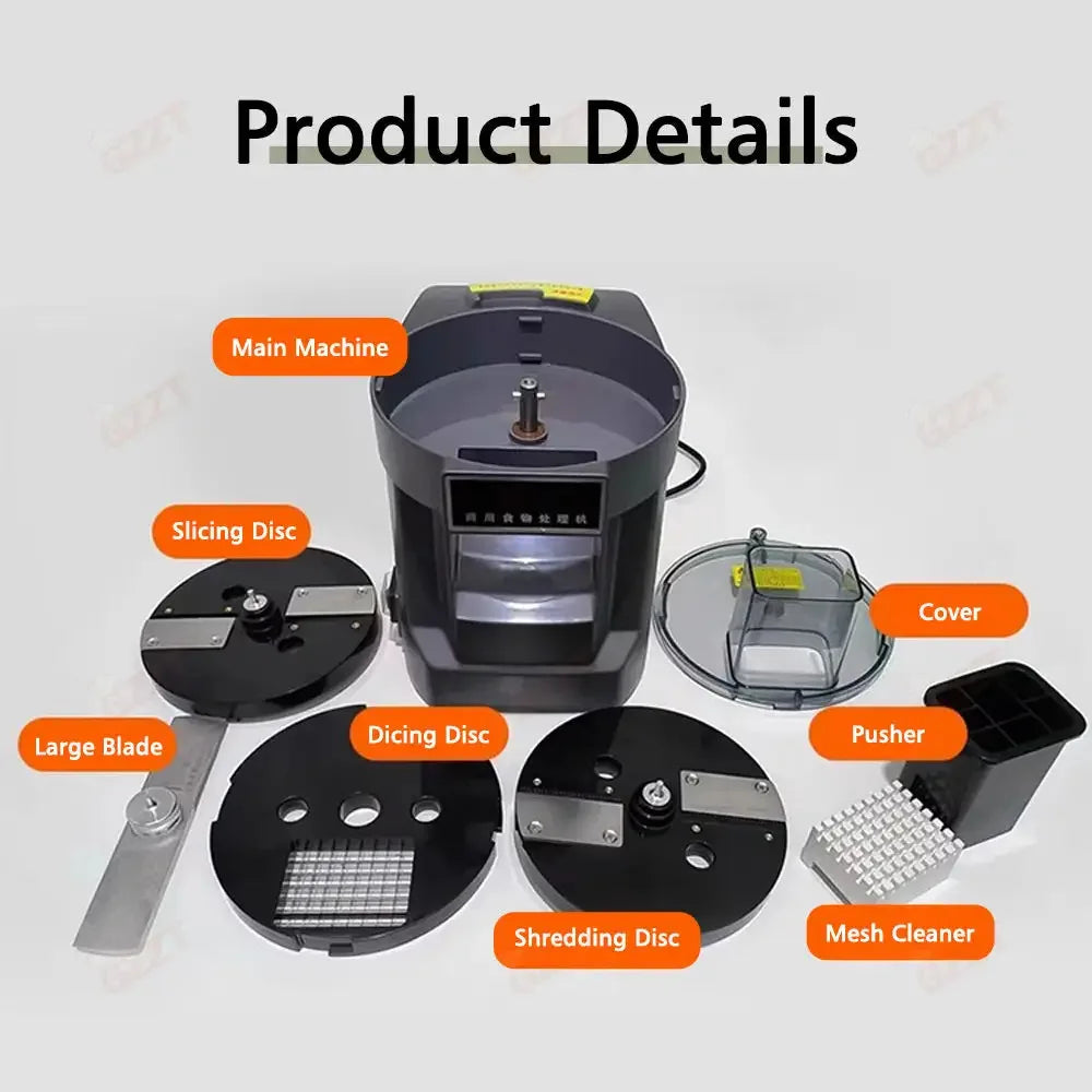 Electric Vegetable Cutter 3 in 1 Commercial Food Processor Slicer Shredder Dicer 110V