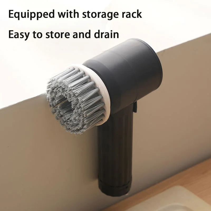 Cordless Electric Spin Cleaning Brush USB Rechargeable Power Scrubber White Single