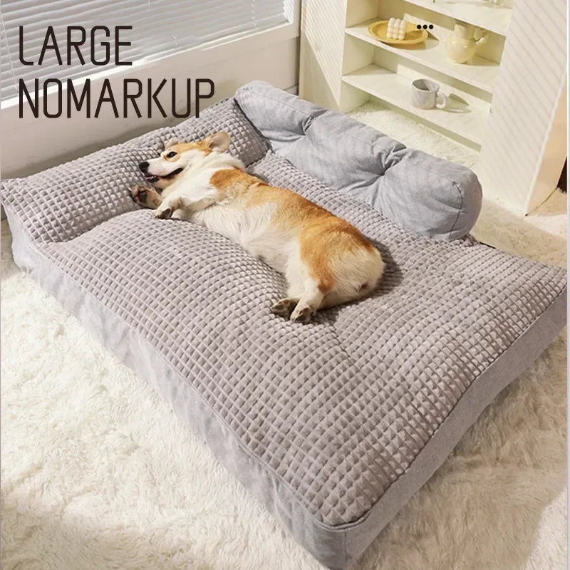 Dog Bed Removable Washable Plush Pet Sofa Non Slip Comfort Mat - Large