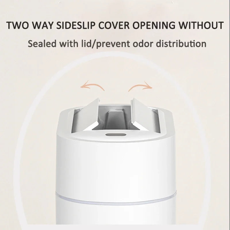 Sensor Trash Can Wall Mount Slim Design Automatic Lid Narrow Waste Bin 9L