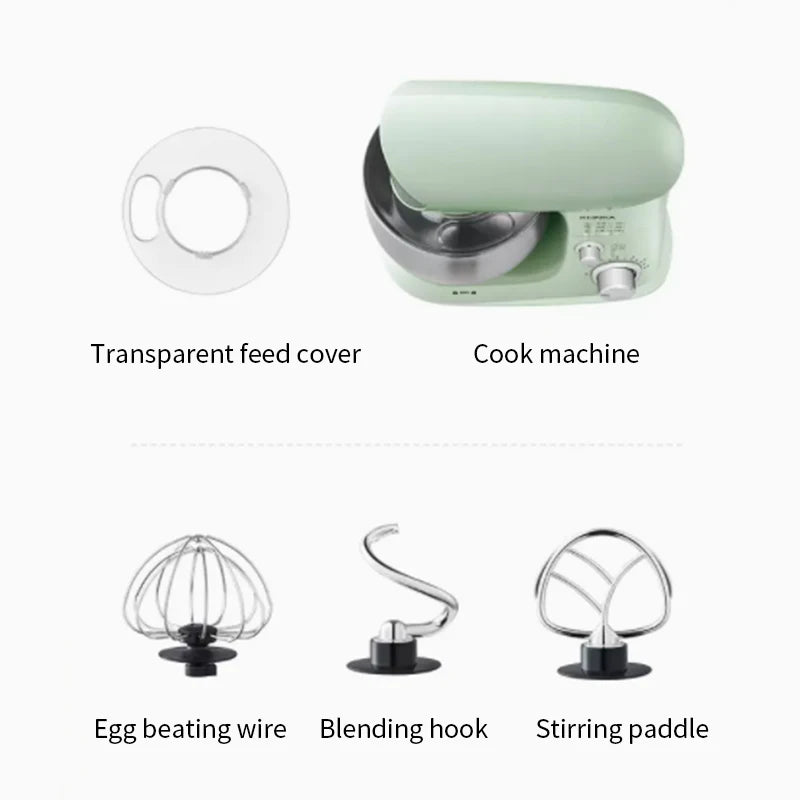 Stand Mixer 3L 600W Automatic Tilt Head Kitchen Dough and Egg Whisk – Green