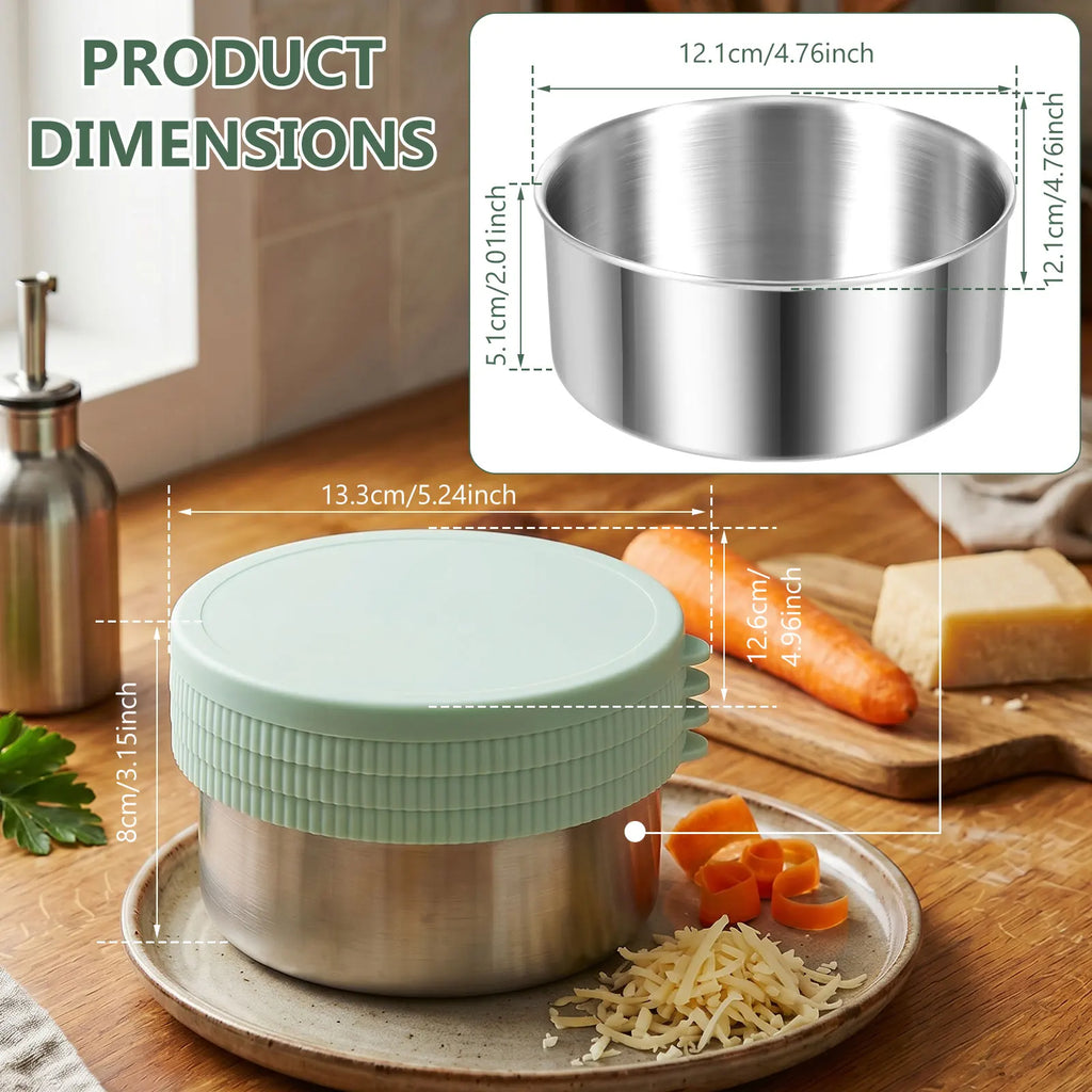 4-in-1 Cheese Grater Stainless Steel Food Shredder With Container – Green