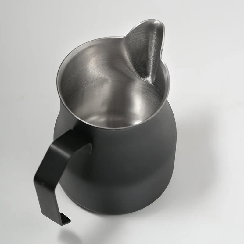 Milk Frothing Pitcher 350 mL Stainless Steel Measuring Jug with Pouring Spout for Coffee Preparation