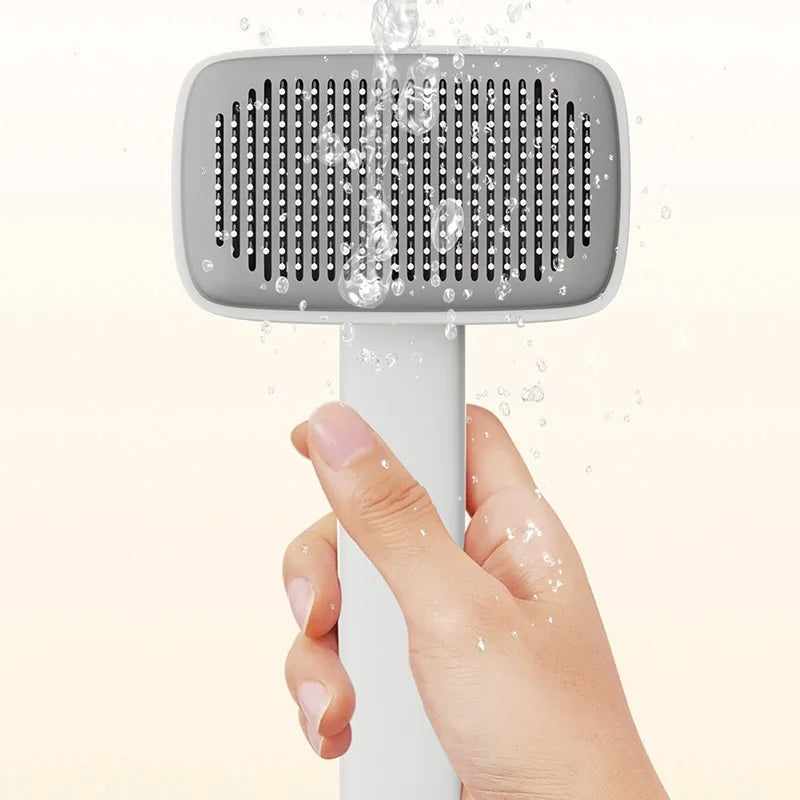 Pet Grooming Comb 240g Portable Washable Needle Brush for Long and Short Coats - White