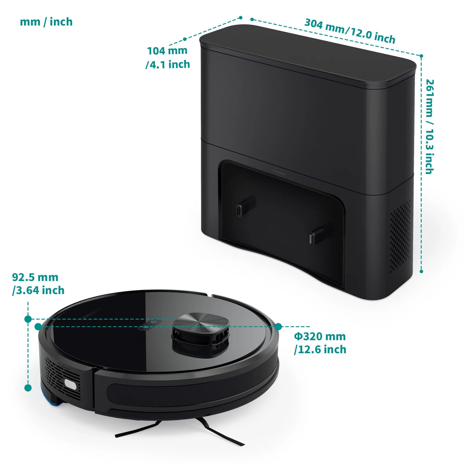 Robot Vacuum Cleaner 4500Pa LiDAR Navigation Self-Emptying Vacuum Mop with 2.5L Dust Station WiFi App Control Alexa